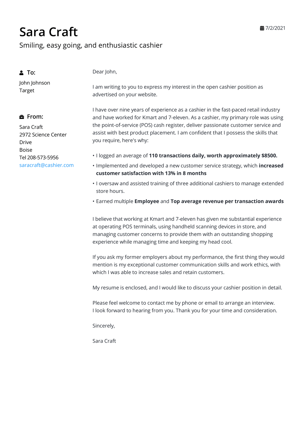 Report Letter Template