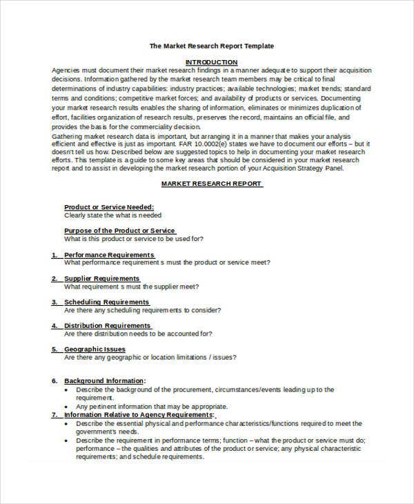 individual research report template