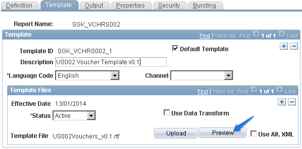 Report Template Meaning