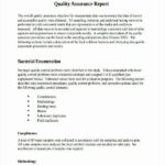 Template Report Quality Assurance