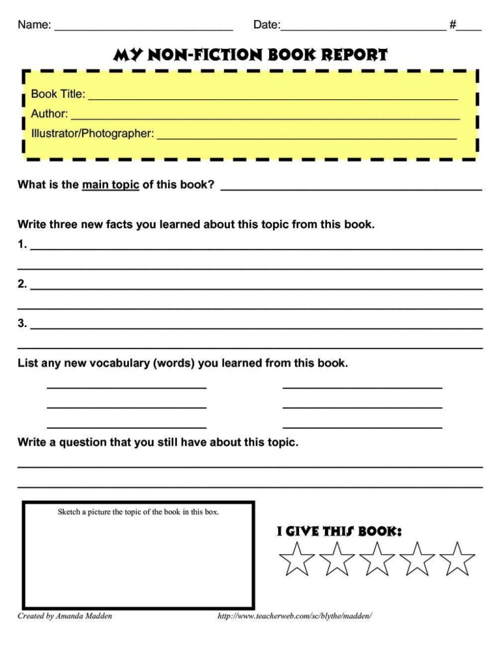 Report Template Sample