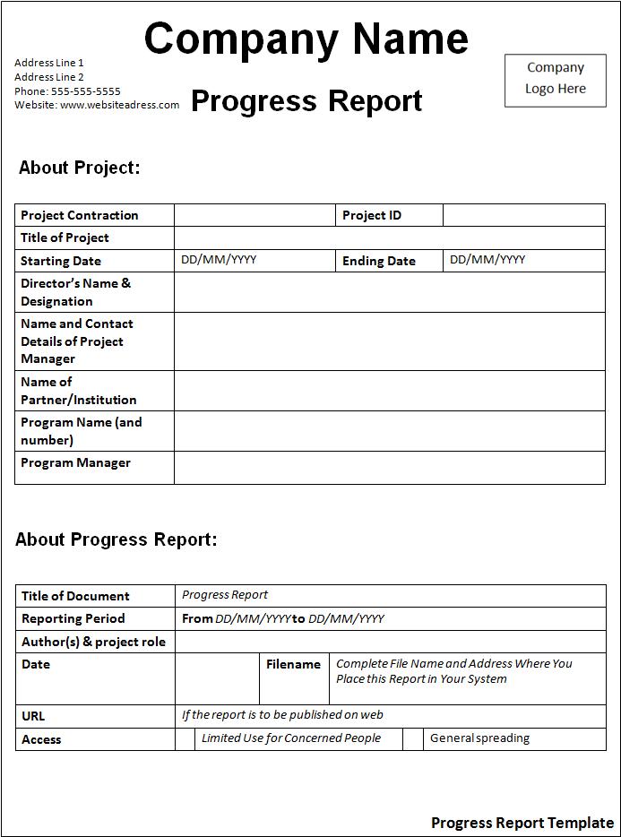 Report Template University Free