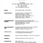 Resume Templates Teenager