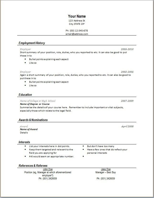 Easy Resume Templates That Are Free